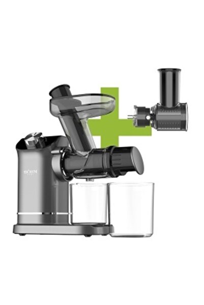 BÖHM Cold-Press Fruit & Vegetable Juicer with Multifunction Grater, BPA-Free, 150W, BM 1533 SM