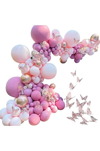 Domi Party & Gifts Set de 135 baloane latex și baloane fluture, Wow Shop, nun...