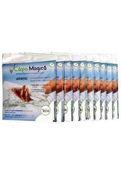 Carpa Magica Set de 10 lavete magice universale, albe, 40 x 40 cm