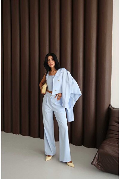 BALANDI طقم ثلاثي (جاكيت، كروب، بنطلون)