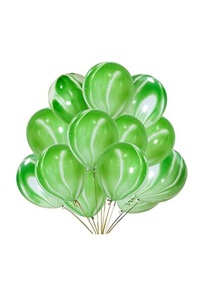 Domi Party & Gifts Set 5 baloane latex, Party Shop, verde marmorat