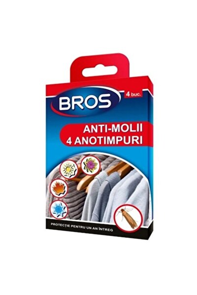bros Pachet de 4 agățători anti-molii (pentru toate anotimpurile)