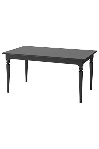 hobiurun Açılır yemek masası, siyah, 4-6 kişilik, açılabilir, 155/215x87 cm