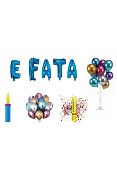 OEM Set de baloane „It's a Girl”, cadou pentru decor tort, 66 buc, albastru