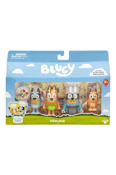 TM TOYS Bluey Figures Set, 4-pack, Heeler Family, Multicolor