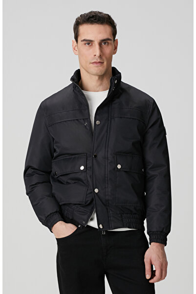 Network Siyah Körük Cep Detaylı Mont