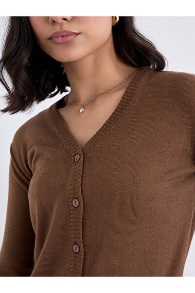 Styli Regular Fit Button Placket Knit Cardigan