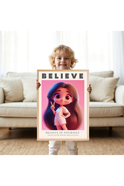 Tuba Decor Tablou pentru camera copiilor cu rama din lemn dintr-o bucata