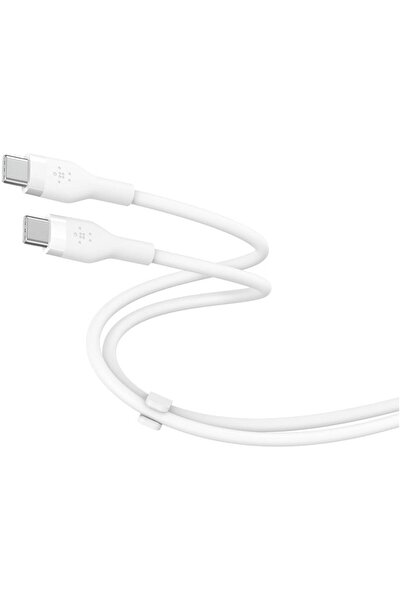 Belkin Boost Charge Flex Silicone USB-C to USB-C Cable 2.0, 2 m, White
