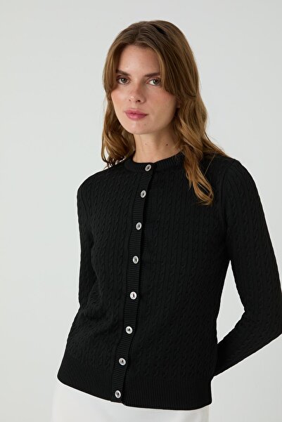 inspiration سترة شعرية سوداء