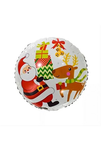 Domi Party & Gifts Balon folie Moș Crăciun cu ren, 45 cm