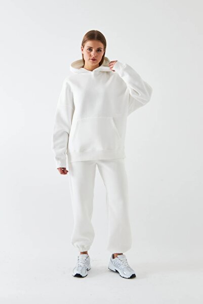 BARLİZ ΓΥΝΑΙΚΕΙΟ Σετ Φόρμας 3 Νημάτων Φαρδιάς Γραμμής Premium Μοντέλο Oversiz...