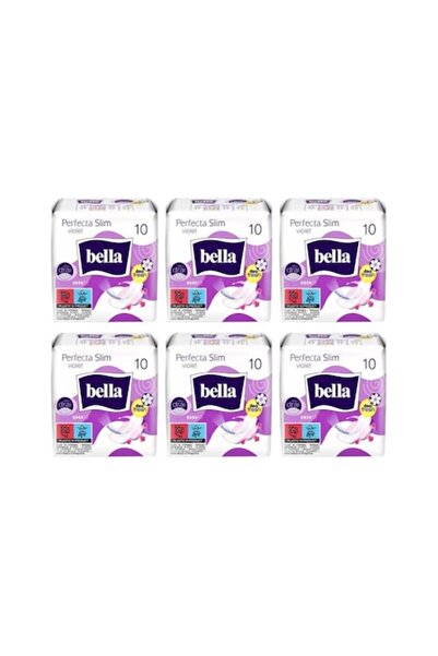 Bella Set 6 x Perfecta Slim Violet, 10 pcs each - efficient absorption, comfort, long-term protectio