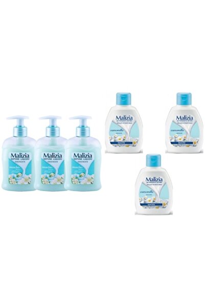Malizia Variety Set 6pcs - 3 x 300ml Muschio Bianco + 3 x 200ml Chamomile Int...
