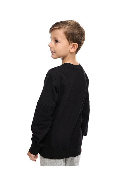 Victor and Jane By Styli Boys Black Round Neck Sweatshirt