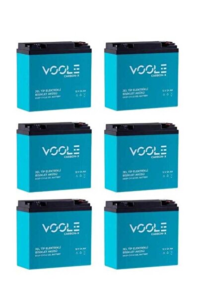 VOOLE 12V 24AH Jel Akü 6'lı Set 72v Elektrikli Motosiklet için