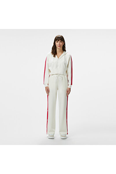 Lacoste Kadın Relaxed Fit Renk Bloklu Beyaz Eşofman Altı