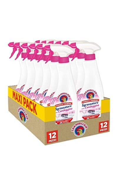 Chanteclair Set of 12 sanitizing degreaser spray with chlorine 625 ml
