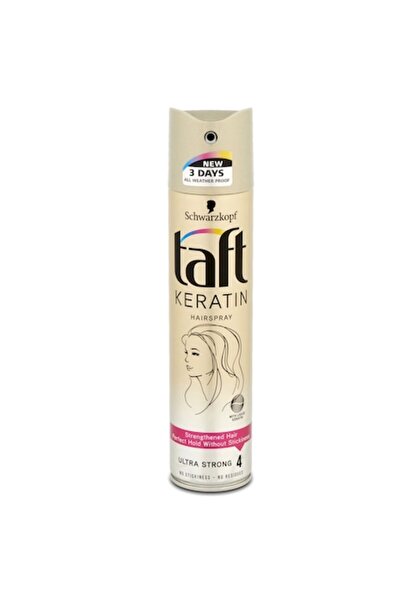 Taft Pack of 3 Keratin Hairspray 250ml