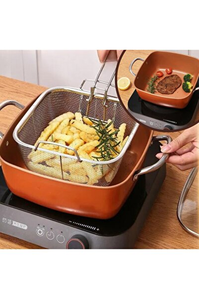 hoffmans Migas Multifunctional Frying Pan - Fryer Type, Non-Stick - 29cm, High Walls, Ceramic
