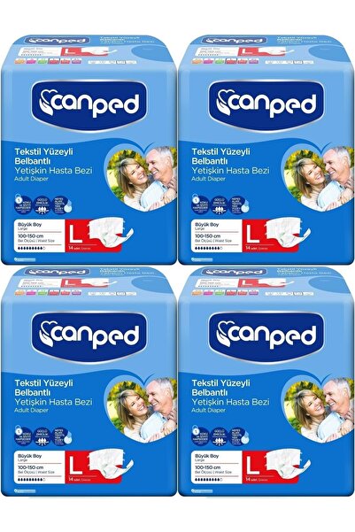 Canped Adult Diaper with Waistband Textile Surface L - Large - Large 56 Piece...