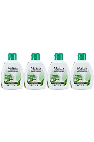Malizia Set 4 × Intimate Liquid Soap 200ml – Green Tea / All Day Fresh / Inte...