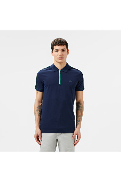 Lacoste Erkek Slim Fit Yarım Fermuarlı Lacivert Polo