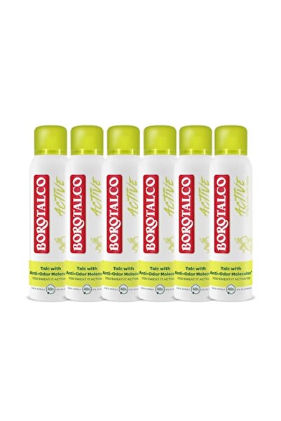 Borotalco Set 6 x Active Citrus & Lime Spray Deodorant, 150 ml