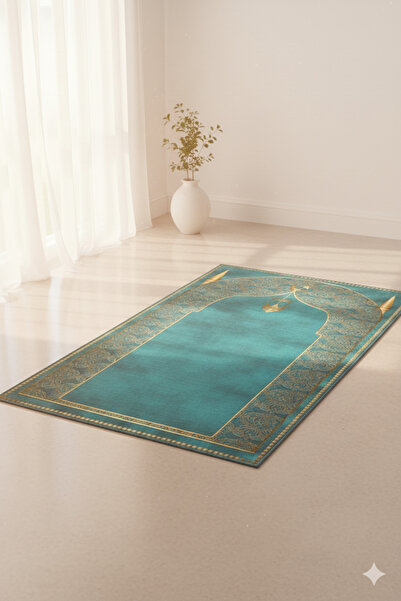 FOREVER ALDORA Prayer Rug Soft Carpet That Doesn'T Cause Knee Pain Prayer Rug and Prayer Mat Turquoise
