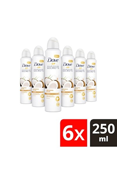 Dove Set 6 x Deodorant Spray Coconut & Jasmine, 250 ml