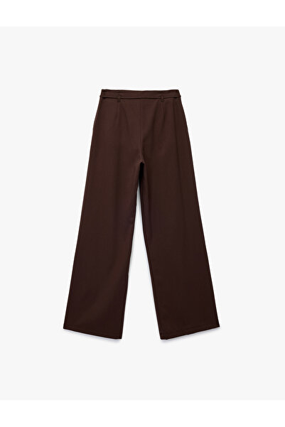 Koton Beli Bağcıklı Cepli Geniş Paça Palazzo Pantolon