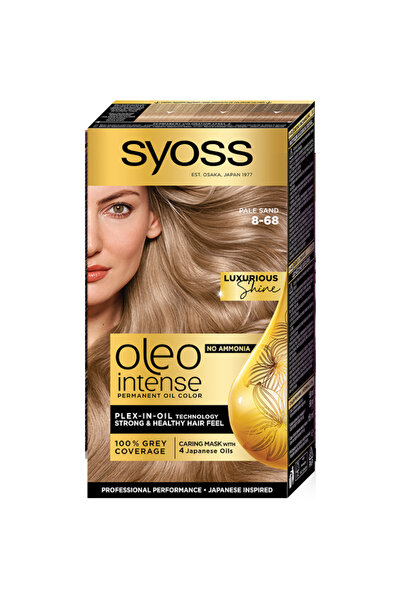 Syoss Pack: 3 x Oleo Intense Permanent Ammonia-Free Hair Dye, 8-68 Light Sandy Blonde, 115 ml