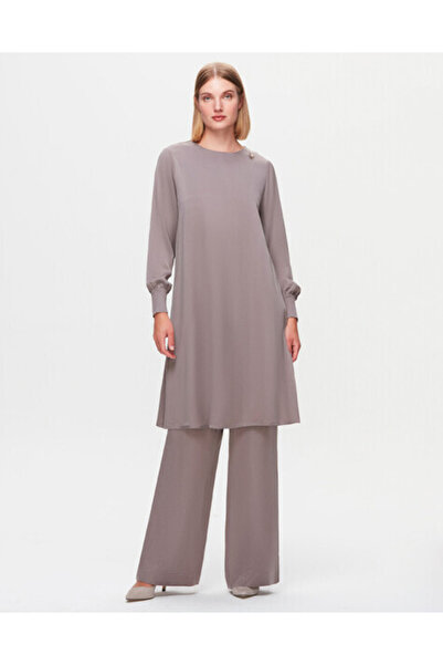 MISS DALIDA T25K-6004 A Kesim Cupro Tunik MİNK