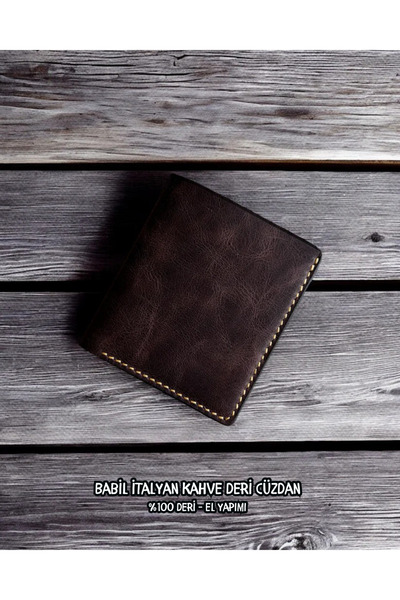 Nicevia Babil Italian Brown Leather Wallet
