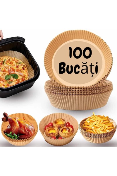 hoffmans Set of 100 Baking Papers for Airfryer – Ideal for Frying and Cooking...