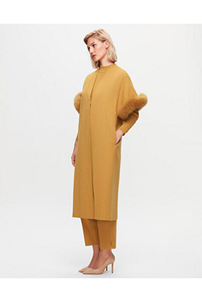 MISS DALIDA T25K-1007 Kolu Kürk Detaylı Yelek COMO-CAMEL
