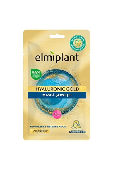 ELMIPLANT Pack of 6 Hyaluronic Gold Sheet Face Masks