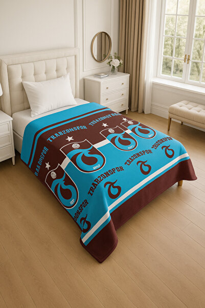 Trabzonspor Licensed Single Blanket with Bandroll 150X200 cm