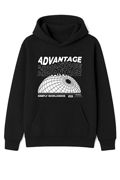 Advantage Hanorac unisex negru de bază Sımply Trend