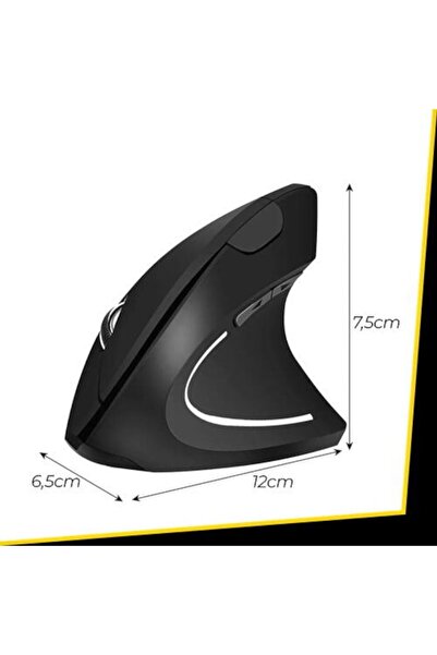 SMARTECH STH-594 Ergonomic Vertical Wireless Mouse (BT5.0/3.0 + 2.4G, 1200 DPI, 6 Buttons)
