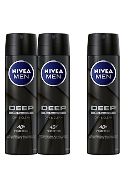 Nivea Men Deodorant spray Deep, 3 x 150 ml