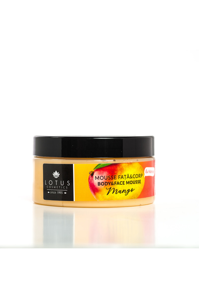 Lotus Cosmetics Mousse – Cremă hidratantă pentru față și corp cu mango 250 ml
