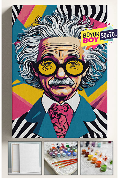 Corvo Sayılarla Boyama Seti Numaralı Tuval Fırça Boya Dahil Kasnaklı Set 50x7...