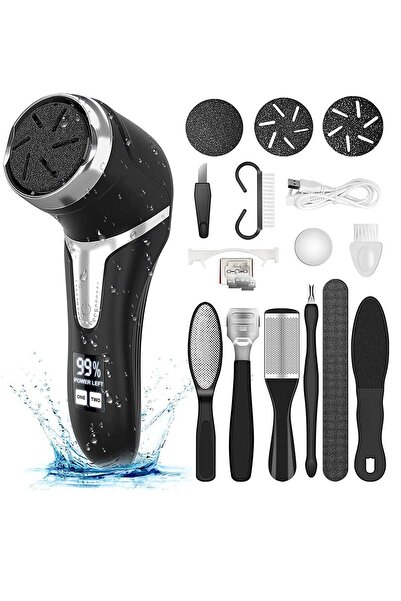 Yailla جهاز كهربائي لإزالة مسامير القدم مع مكنسة كهربائية، 3 رؤوس، سرعتان، شاشة LCD