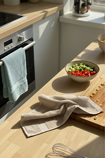 Lorateks لينا 30×50 سم 3 قطع مناشف يد ناعمة 100% قطن |   طقم مناشف المطبخ