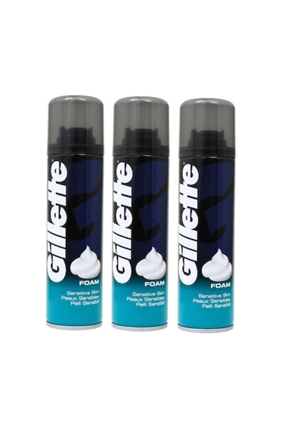 Gillette Sensitive Shaving Foam Set, 200 ml, 3 pcs