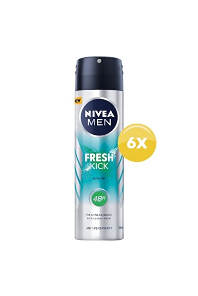 Nivea Men Pack: Fresh Kick Spray Deodorant, 150 ml x 6 pieces
