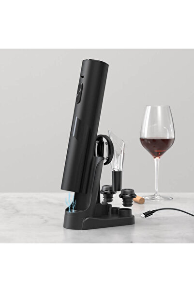 AB Luxury Concept 2 in 1 electric corkscrew set, with vacuum pump and 7 accessories, Charging base, Premium quality