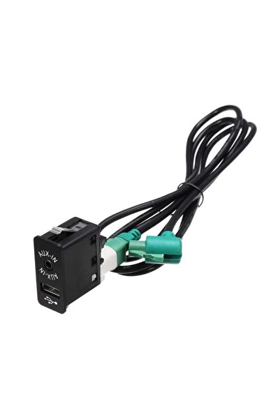 YBA CONTECH Aux in USB adapter cable 12-4 pins compatible with BMW Mini Cooper E81 E90 E60 F10 F06, black