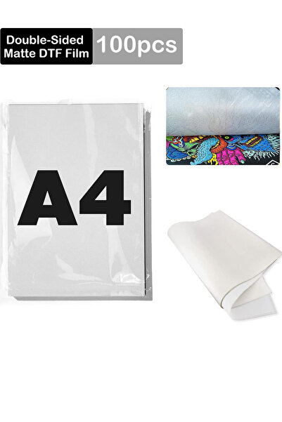 DMYRDH 100pcs DTF Transfer Film A4 Double Side Matte PET Sublimation Direct to Film Thermal Transfer Paper